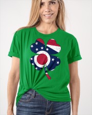 Flag Ohio Four Leaf Clover Classic T-Shirt apparel-classic-tshirt-lifestyle-front-101