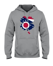 Flag Ohio Four Leaf Clover Hooded Sweatshirt tile