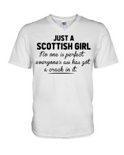 Scottish Girl - No One Is Perfect V-Neck T-Shirt tile