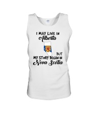Began In Nova Scotia - Live In Alberta Unisex Tank tile
