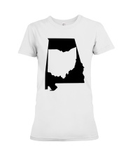 MAP OHIO IN ALABAMA Premium Fit Ladies Tee tile