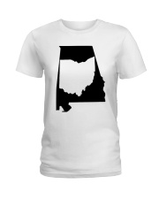 MAP OHIO IN ALABAMA Ladies T-Shirt tile