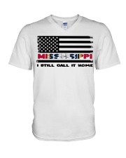 Flag Mississippi- Call It Home V-Neck T-Shirt tile
