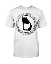 OHIO GIRL LIVING IN GEORGIA Classic T-Shirt tile