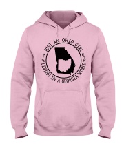 OHIO GIRL LIVING IN GEORGIA Hooded Sweatshirt front