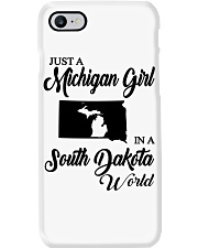 MICHIGAN GIRL IN SOUTH DAKOTA Phone Case tile