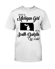 MICHIGAN GIRL IN SOUTH DAKOTA Classic T-Shirt tile