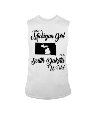 MICHIGAN GIRL IN SOUTH DAKOTA Sleeveless Tee tile