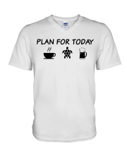 Plan For Today - Turtle V-Neck T-Shirt tile
