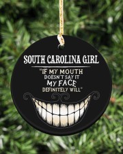 If My Mouth South Carolina Girl Circle ornament - single (porcelain) aos-circle-ornament-single-porcelain-lifestyles-02
