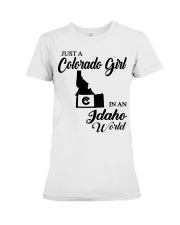 Colorado Girl In Idaho Premium Fit Ladies Tee tile