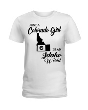Colorado Girl In Idaho Ladies T-Shirt tile