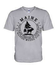 Maine that place forever in your heart V-Neck T-Shirt tile