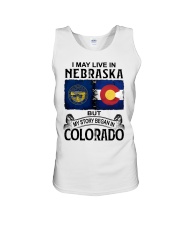 Began In Colorado - May Live InNebraska Unisex Tank tile