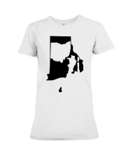 Map Ohio In Rhode Island Premium Fit Ladies Tee tile