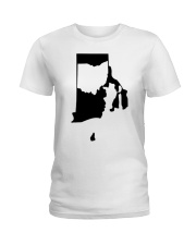 Map Ohio In Rhode Island Ladies T-Shirt tile