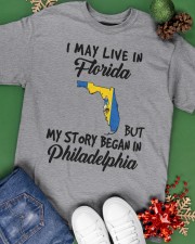 Began In Philadelphia - Live In Florida Classic T-Shirt apparel-classic-tshirt-lifestyle-back-69