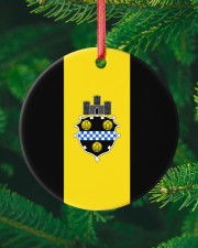 Flag Pittsburgh Circle ornament - single (porcelain) custom-circle-ornament-single-porcelain-lifestyle-10