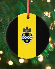 Flag Pittsburgh Circle ornament - single (porcelain) custom-circle-ornament-single-porcelain-lifestyle-11