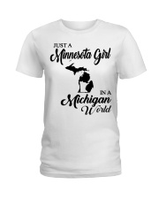 MINNESOTA GIRL IN MICHIGAN Ladies T-Shirt tile