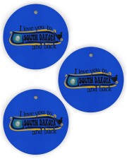 Love You To South Dakota Circle Ornament (Wood tile