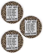 I Just Need To Go To Rhode Island Circle Ornament (Wood tile