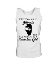 LIFE TOOK ME TO ILLINOIS BE A CANADIAN GIRL Unisex Tank tile