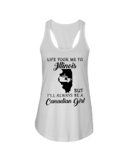 LIFE TOOK ME TO ILLINOIS BE A CANADIAN GIRL Ladies Flowy Tank tile
