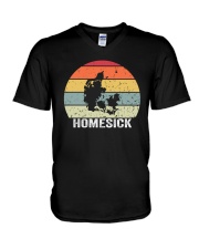 Vintage Homesick Denmark V-Neck T-Shirt tile