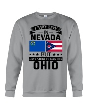 LIVE IN NEVADA BUT BEGAN IN OHIO Crewneck Sweatshirt tile
