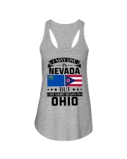 LIVE IN NEVADA BUT BEGAN IN OHIO Ladies Flowy Tank tile
