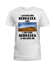 I Am Missing Nebraska Ladies T-Shirt tile