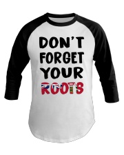 Manitoba Flag Don't Forget Your Roots Baseball Tee tile