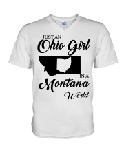 OHIO GIRL IN MONTANA V-Neck T-Shirt tile