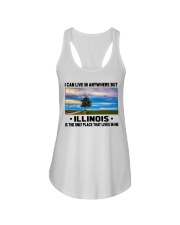 Illinois Only Place Lives In Me Ladies Flowy Tank tile