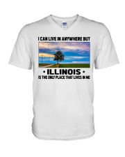 Illinois Only Place Lives In Me V-Neck T-Shirt tile
