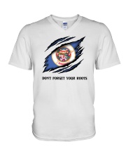 Don't Forget Your Roots - Minnesota V-Neck T-Shirt tile