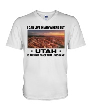 Utah Only Place Lives In Me V-Neck T-Shirt tile