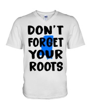 Mississippi Map Don't Forget Your Roots V-Neck T-Shirt tile