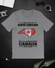 LIVE IN NORTH CAROLINA CANADA IN MY DNA Classic T-Shirt lifestyle-mens-crewneck-front-16