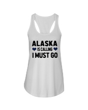 Alaska Is Calling Ladies Flowy Tank tile