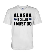 Alaska Is Calling V-Neck T-Shirt tile