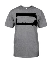 MAP PUERTO RICO IN SOUTH DAKOTA Classic T-Shirt front
