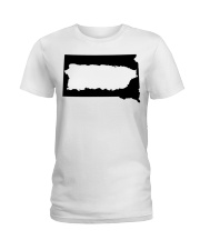MAP PUERTO RICO IN SOUTH DAKOTA Ladies T-Shirt tile