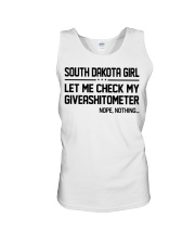 South Dakota girl let me check my giveshitometer Unisex Tank tile