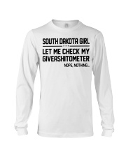 South Dakota girl let me check my giveshitometer Long Sleeve Tee tile