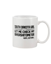 South Dakota girl let me check my giveshitometer Mug tile