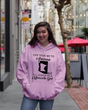 LIFE TOOK ME TO ARIZONA BE A MINNESOTA GIRL Hooded Sweatshirt lifestyle-unisex-hoodie-front-2