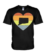 Connecticut - Heart Vintage V-Neck T-Shirt tile