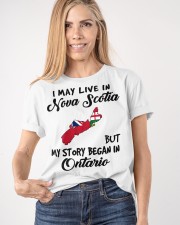 Began In Ontario - Live In Nova Scotia Classic T-Shirt apparel-classic-tshirt-lifestyle-front-100